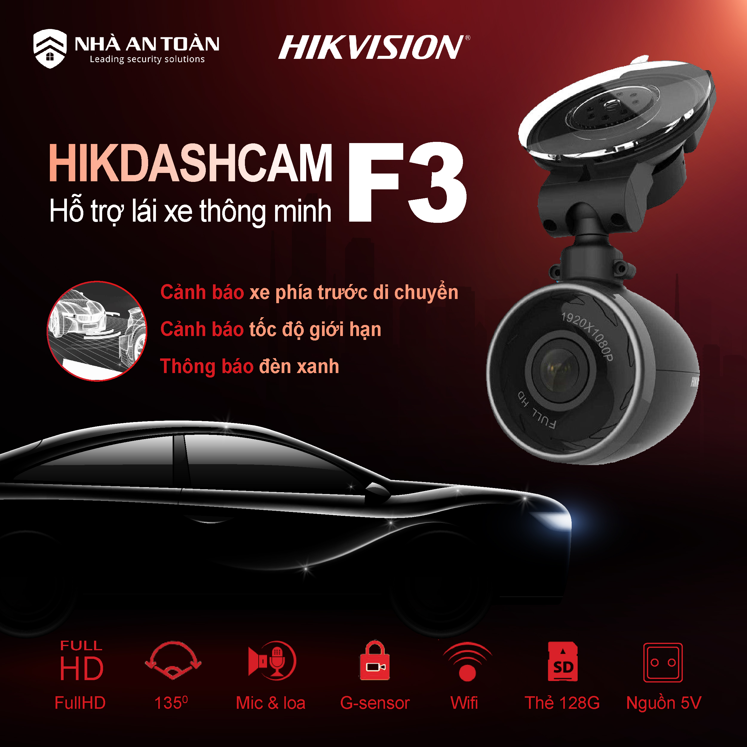 Camera Hành Trình Hikvision F3 Pro - Cty TNHH Hiền Hậu Digital